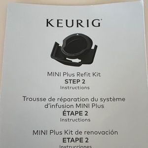 Keurig Mini Plus Refit Kit Step 1 and Step 2 NEW